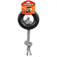 Photo of Mammoth TireBiter II Natural Rubber Dog Toy with Rope
