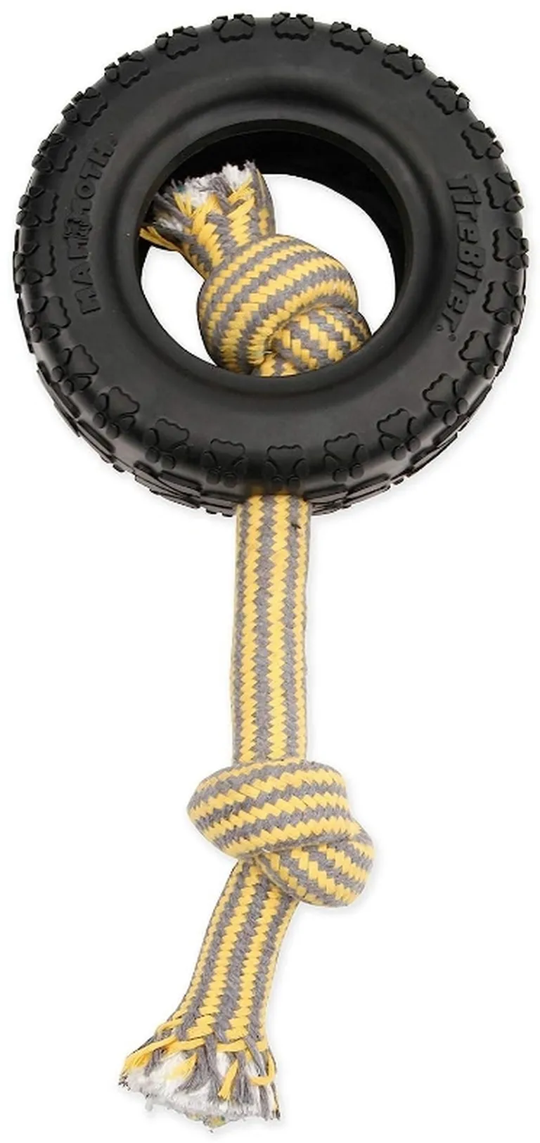 Mammoth TireBiter II Natural Rubber Dog Toy with Rope Photo 2