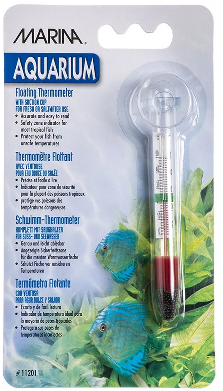 Marina Aquarium Floating Thermometer w/ Suction Cup Photo 1