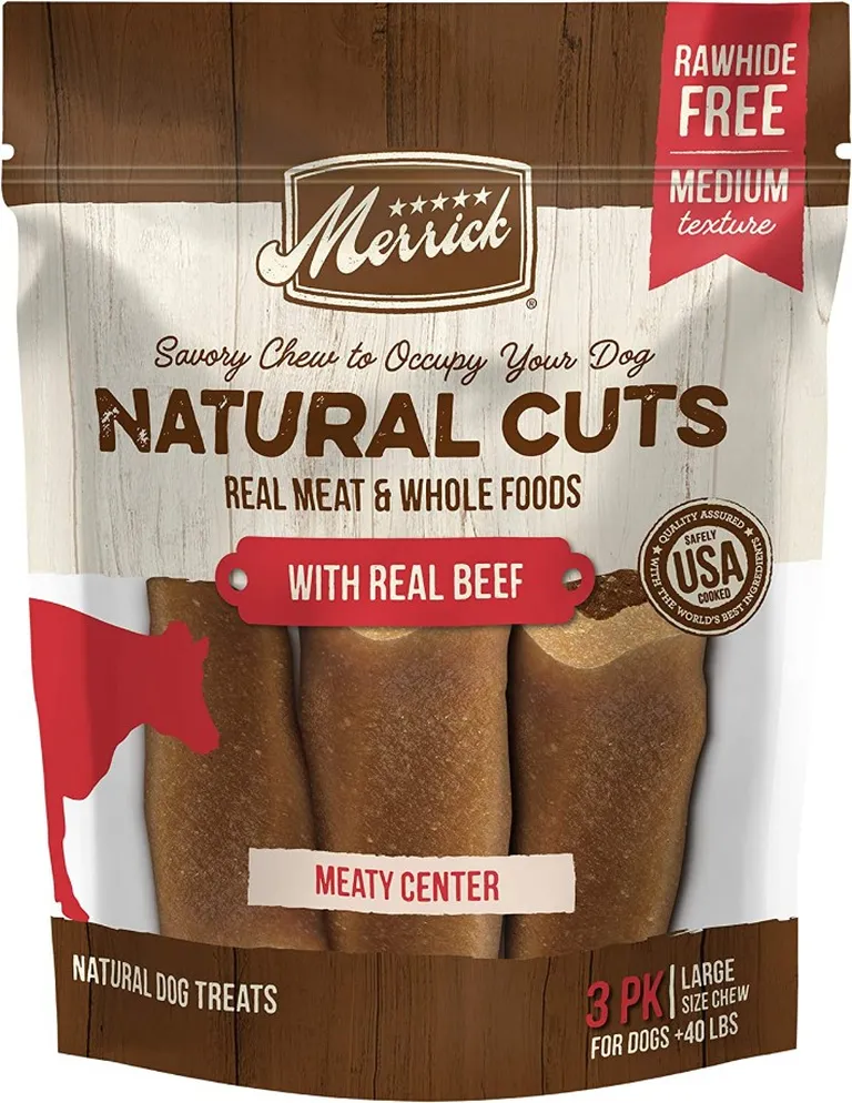 Merrick Natural Cut Beef Chew Treats Large Photo 1