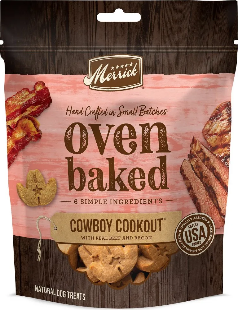 Merrick Oven Baked Cowboy Cookout Real Beef & Bacon Dog Treats Photo 1