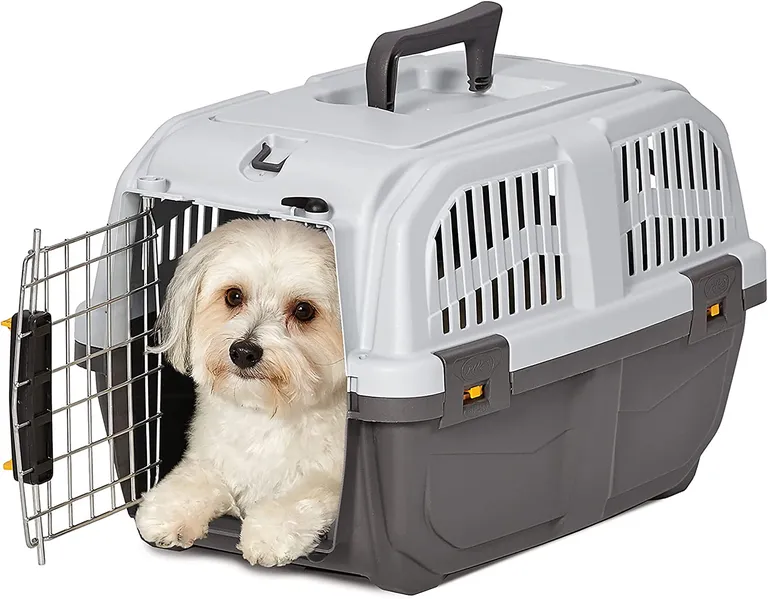 MidWest Skudo Travel Carrier Gray Plastic Dog Carrier Photo 1