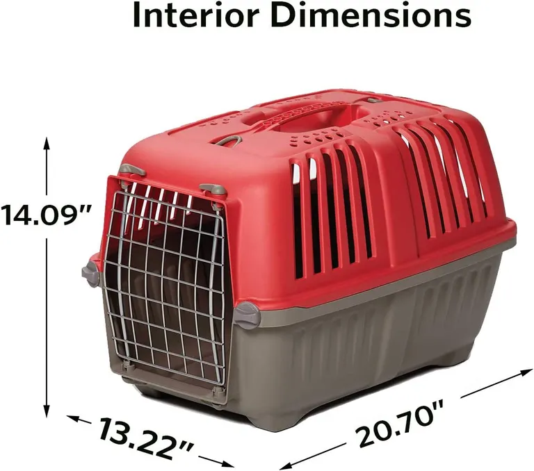 MidWest Spree Pet Carrier Red Plastic Dog Carrier Photo 2