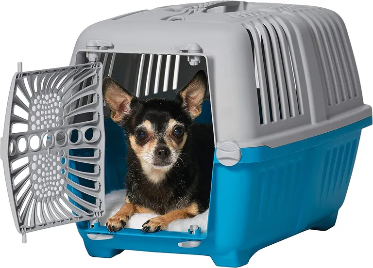 MidWest Spree Plastic Door Travel Carrier Blue Pet Kennel Photo 1