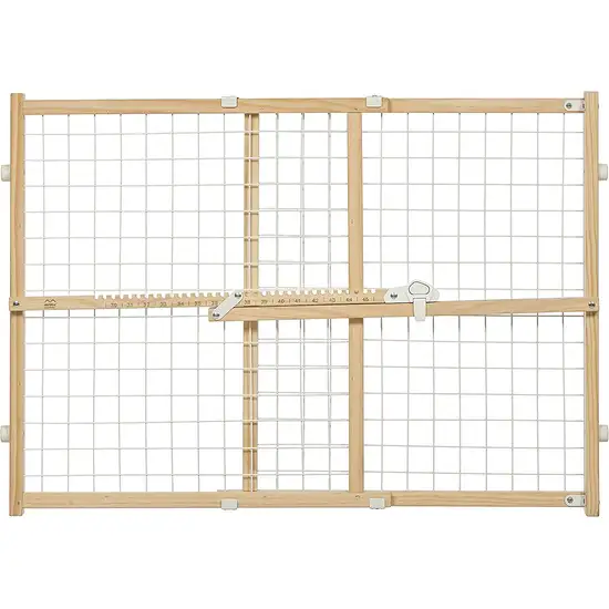 MidWest Wire Mesh Wood Presuure Mount Pet Safety Gate Photo 1