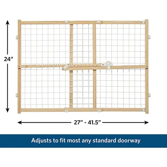 MidWest Wire Mesh Wood Presuure Mount Pet Safety Gate Photo 3