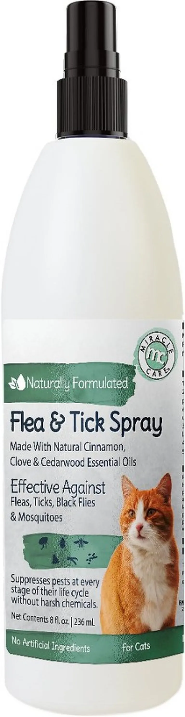 Miracle Care Natural Flea and Tick Spray for Cats Photo 1