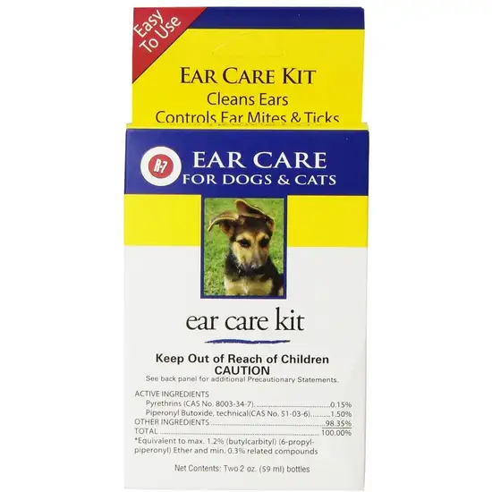 Miracle Care Pet Ear Mite Treatment Kit and Ear Cleaner for Dogs Photo 1