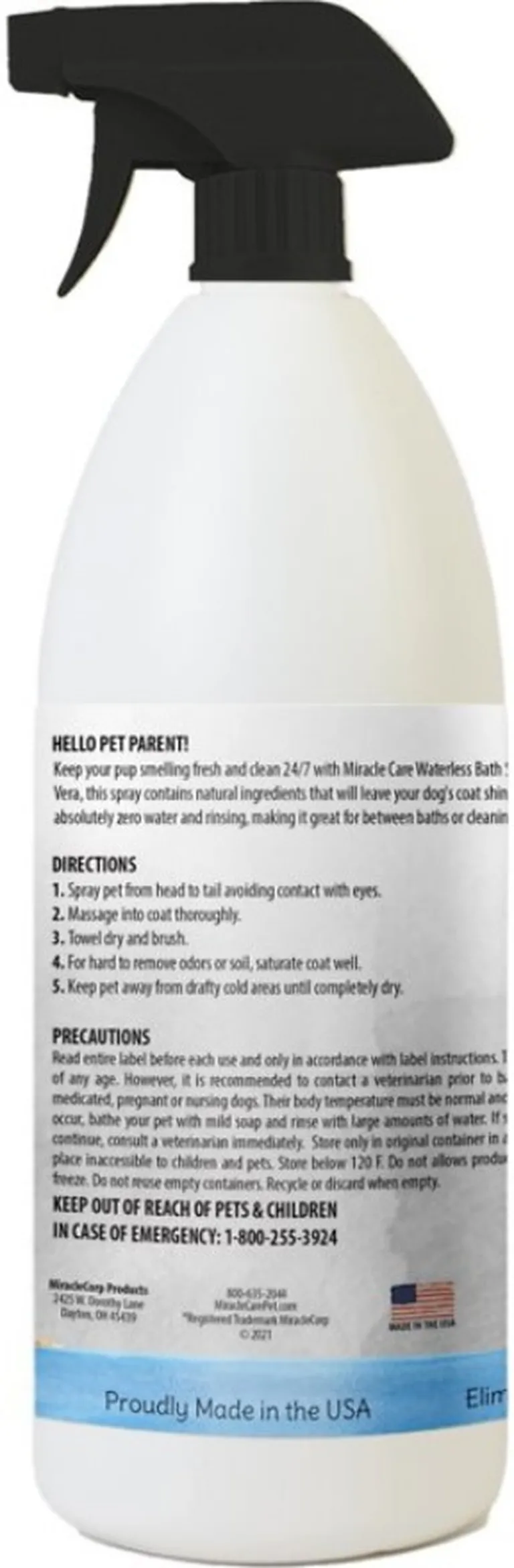Miracle Care Waterless Bath Spray for Dogs and Cats Photo 3