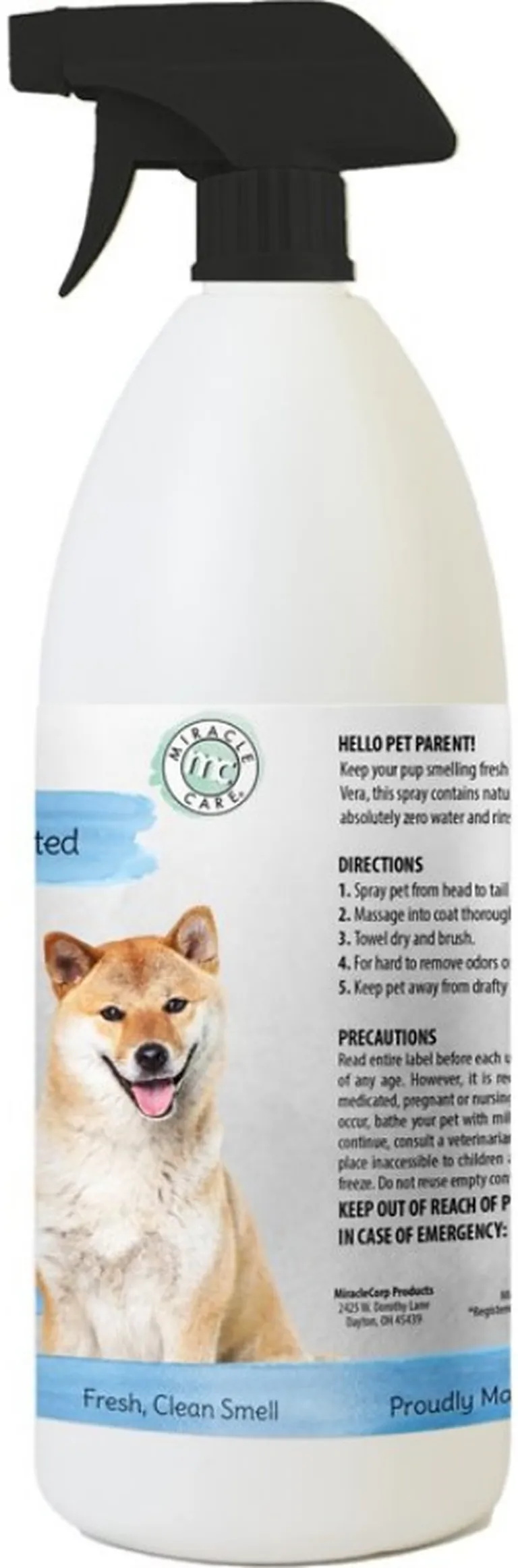 Miracle Care Waterless Bath Spray for Dogs and Cats Photo 2