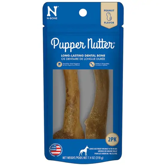 N-Bone Pupper Nutter Chew Peanut Butter Large Photo 1