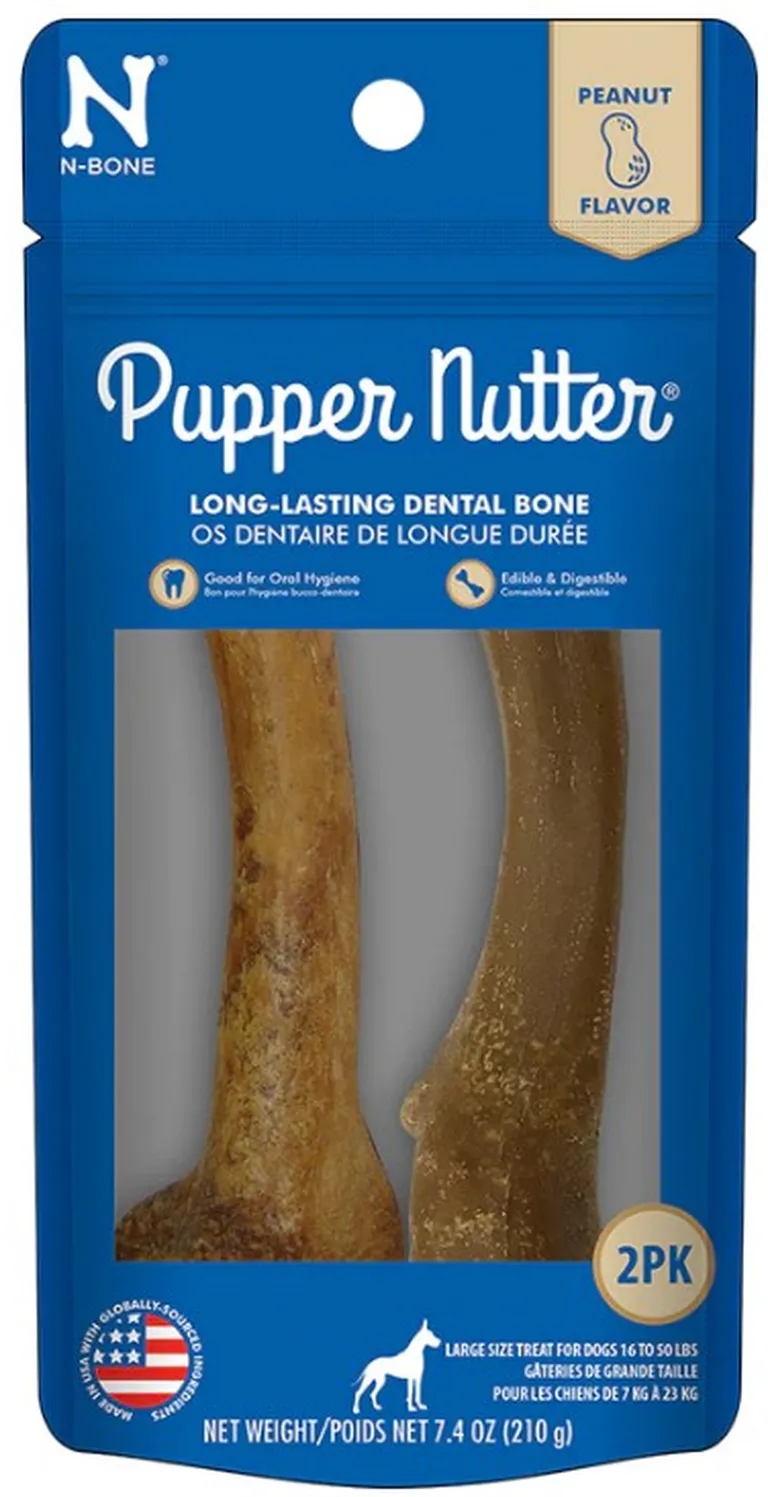 N-Bone Pupper Nutter Chew Peanut Butter Large Photo 1