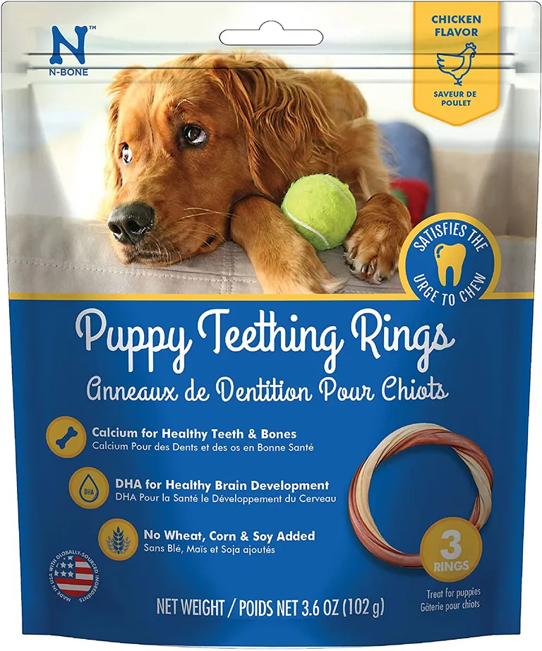 N-Bone Puppy Teething Ring Chicken Flavor Photo 1