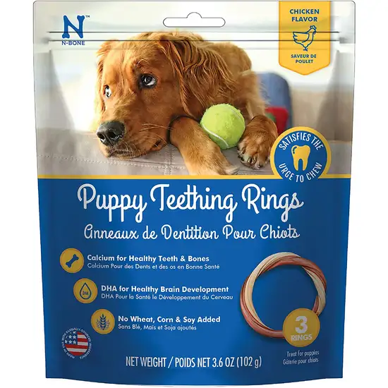 N-Bone Puppy Teething Ring Chicken Flavor Photo 1