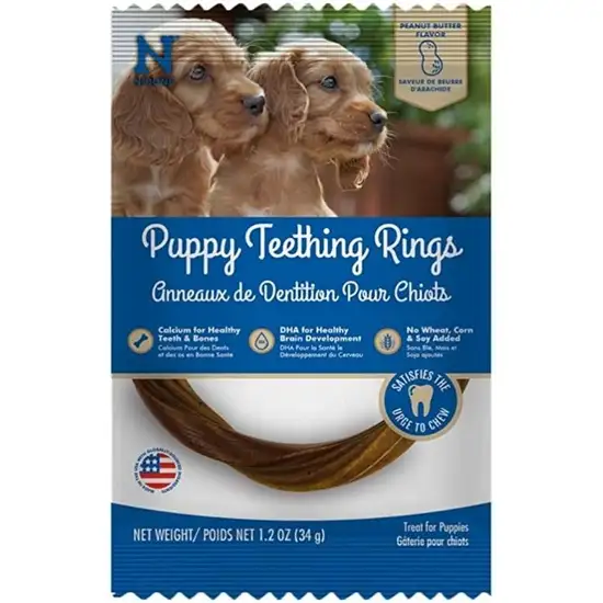 N-Bone Puppy Teething Rings Peanut Butter Flavor Photo 1
