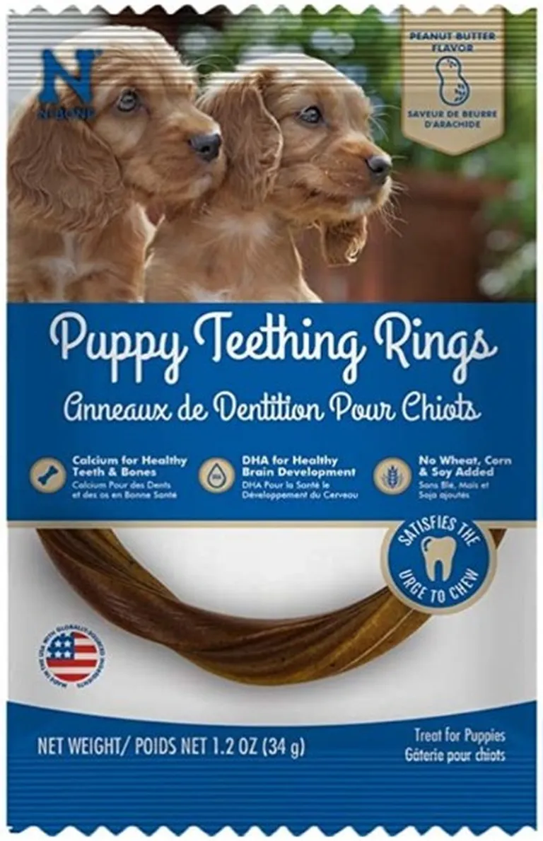 N-Bone Puppy Teething Rings Peanut Butter Flavor Photo 1