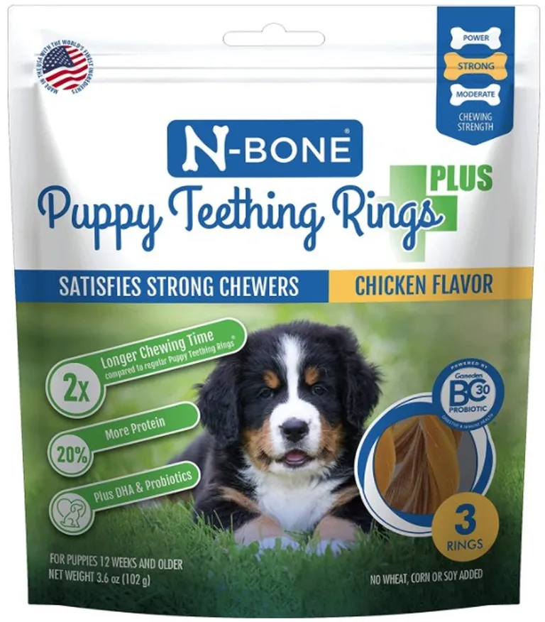 N-Bone Puppy Teething Rings Plus Chicken Flavor Photo 1
