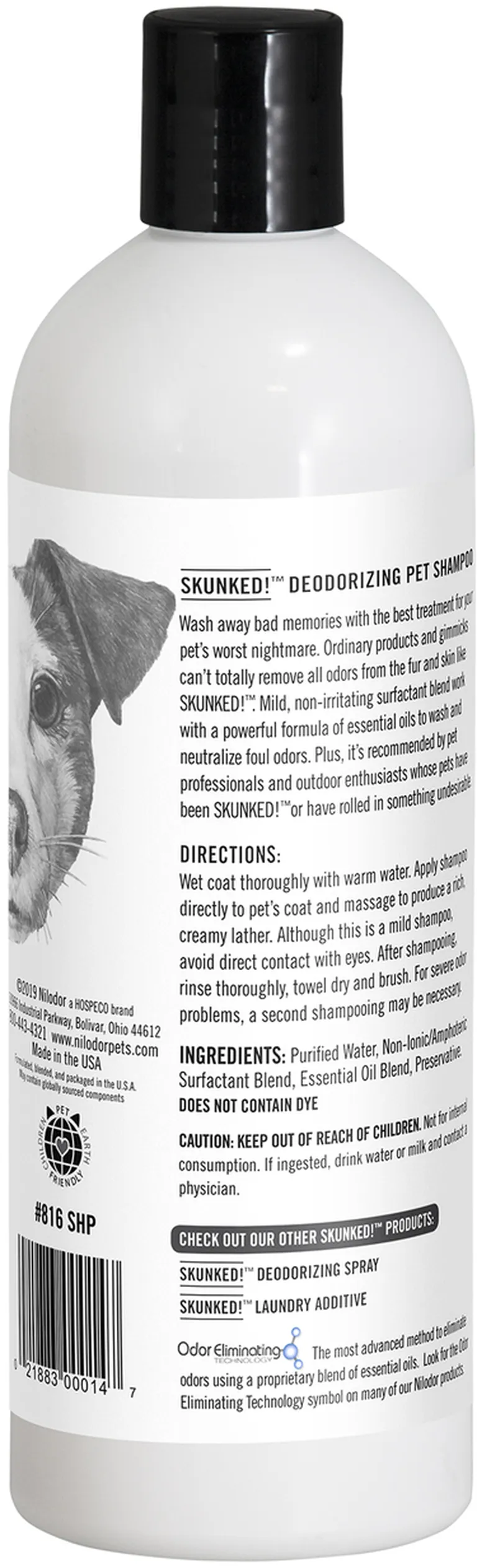 Nilodor Tough Stuff Skunked! Deodorizing Shampoo for Dogs Photo 2