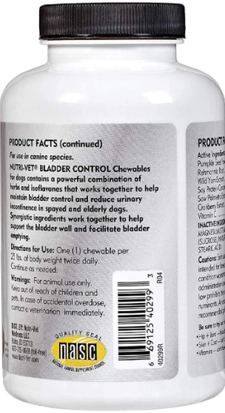Nutri-Vet Bladder Control Chewables for Dogs Helps Prevent Incontinence Photo 2