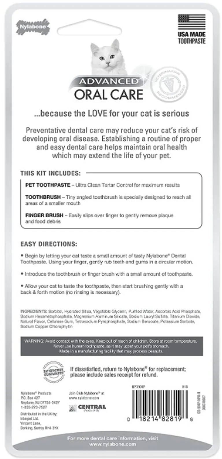 Nylabone Advanced Oral Care Cat Dental Kit Photo 2