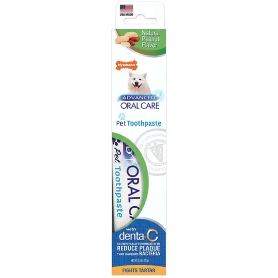 Nylabone Advanced Oral Care Natural Peanut Flavor Toothpaste for Dogs Photo 1