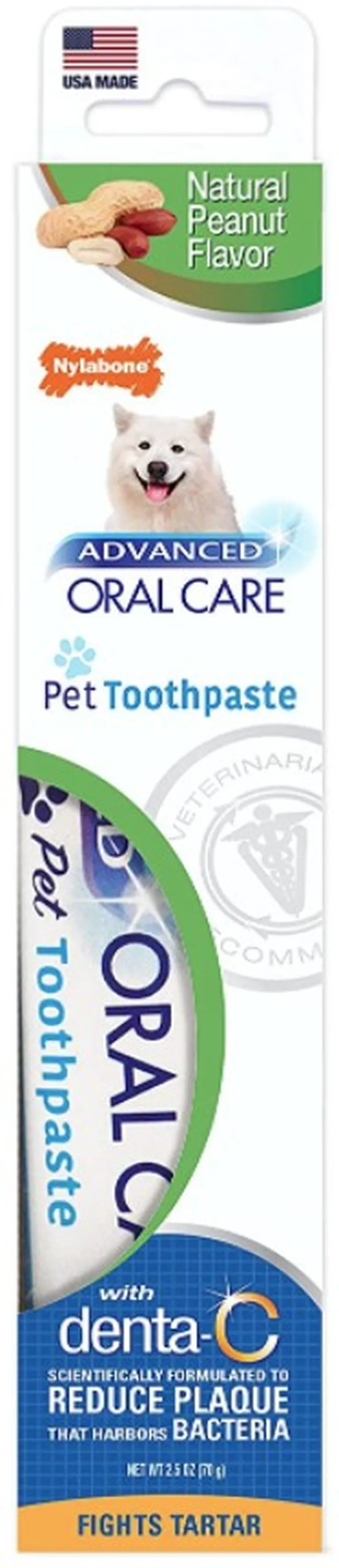 Nylabone Advanced Oral Care Natural Peanut Flavor Toothpaste for Dogs Photo 1