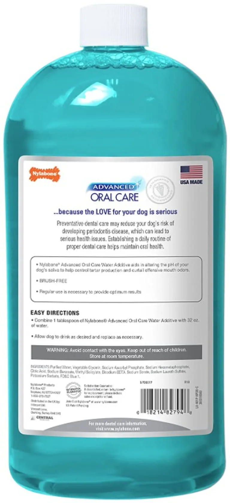 Nylabone Advanced Oral Care Water Additive Ultra Clean Tartar Control for Dogs Photo 2