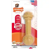 Photo of Nylabone Dura Chew Barbell Dog Chew Toy - Peanut Butter Flavor