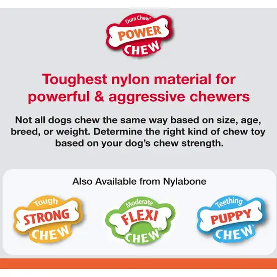 Nylabone Essentials Power Chew Barbell Meaty Medley Flavor Photo 3