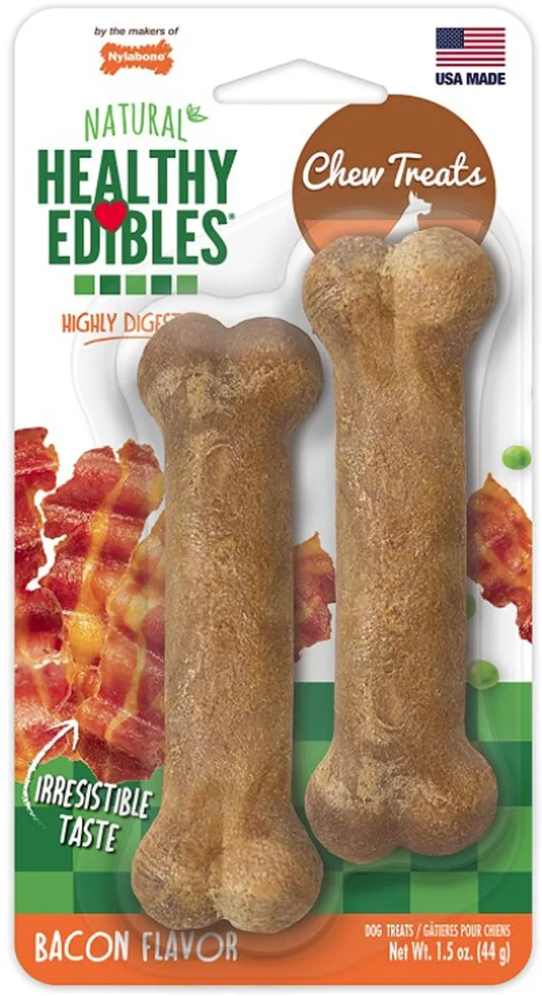 Nylabone Healthy Edibles Chews Bacon Petite Photo 1