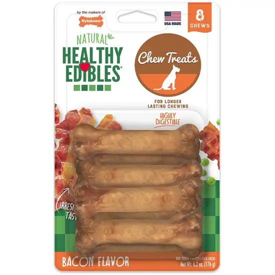 Nylabone Healthy Edibles Chews Bacon Petite Photo 1