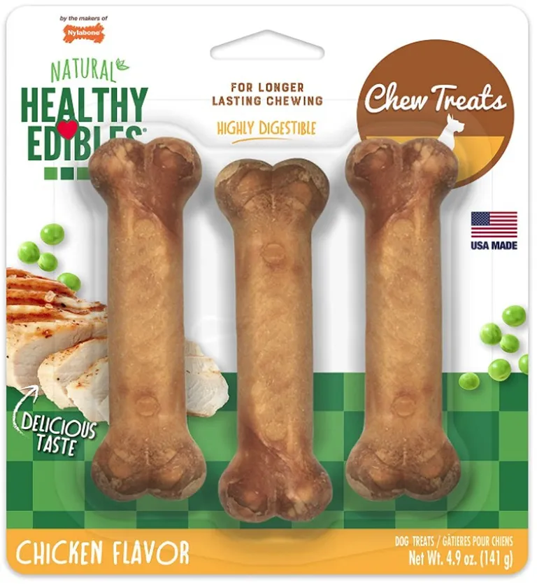 Nylabone Healthy Edibles Chews Chicken Regular Photo 1