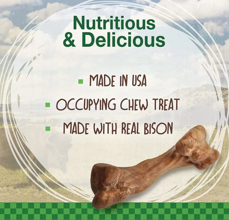 Nylabone Healthy Edibles Natural Wild Bison Chew Treats Medium Photo 1