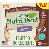 Photo of Nylabone Natural Nutri Dent Filet Mignon Limited Ingredients Large Dog Chews
