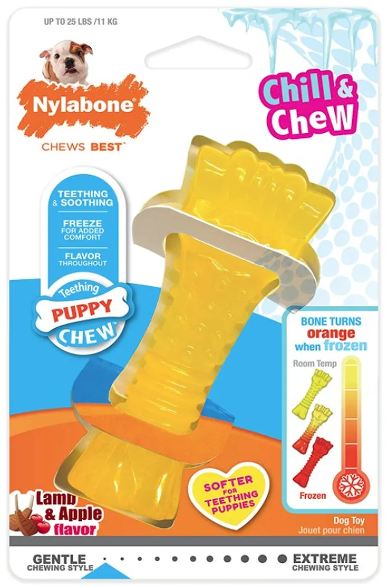 Nylabone Puppy Chew Color Changing Chill N Chew Bone Mini Souper Photo 1
