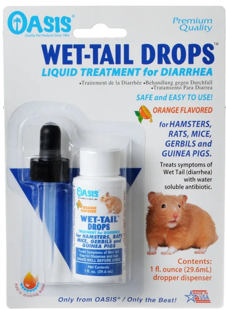 Oasis Wet-Tail Drops Liquid Treatment for Diarrhea in Small Pets Photo 1