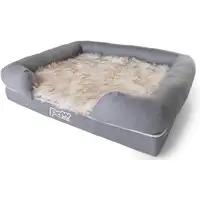 Photo of Paw PupLounge Memory Foam Bolster Bed & Topper