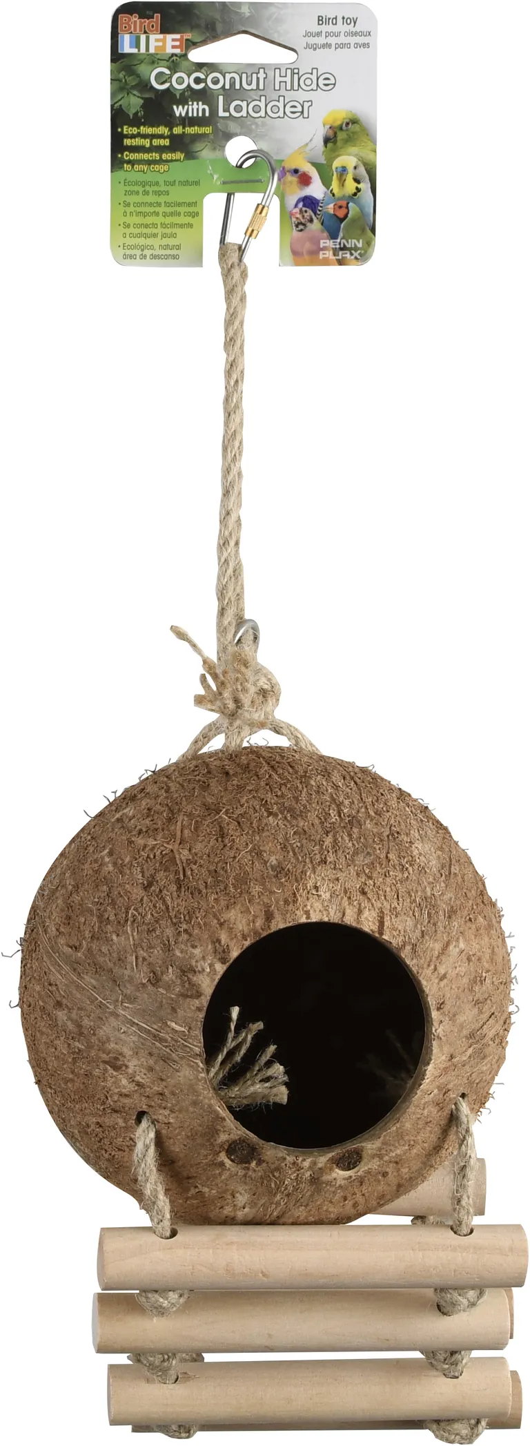 Penn Plax Coconut Coco-Hide with Ladder Photo 1