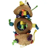 Photo of Penn Plax Natural Coconut Bird Kabob with Wood and Sisal