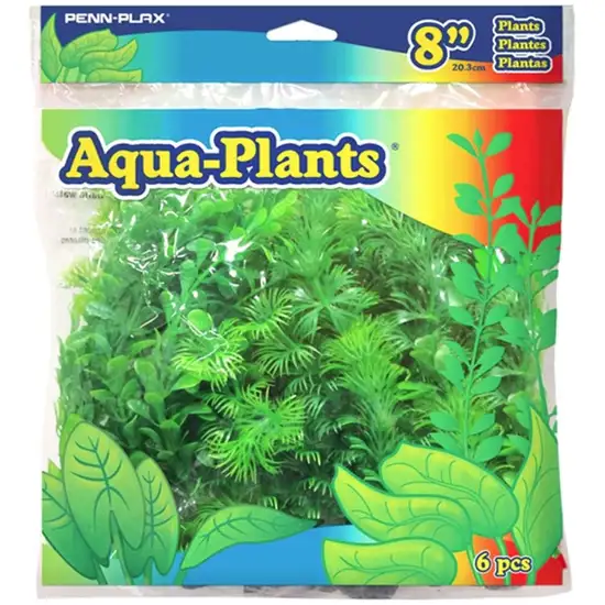 Penn Plax Plastic Plant Pack 8