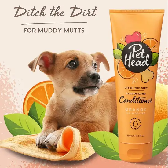 Pet Head Ditch the Dirt Deodorizing Conditioner for Dogs Orange with Aloe Vera Photo 3