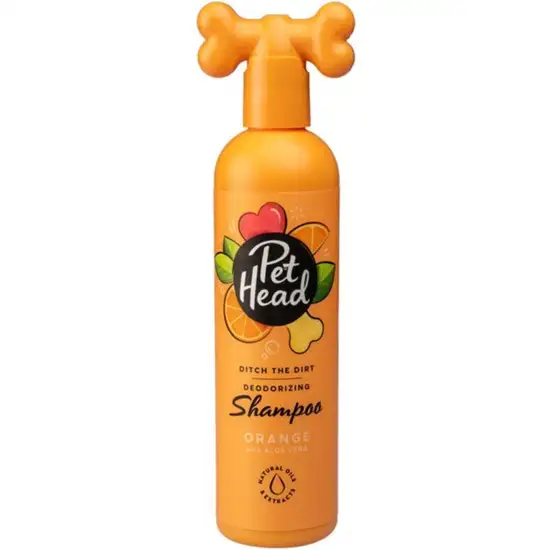 Pet Head Ditch the Dirt Deodorizing Shampoo for Dogs Orange with Aloe Vera Photo 1