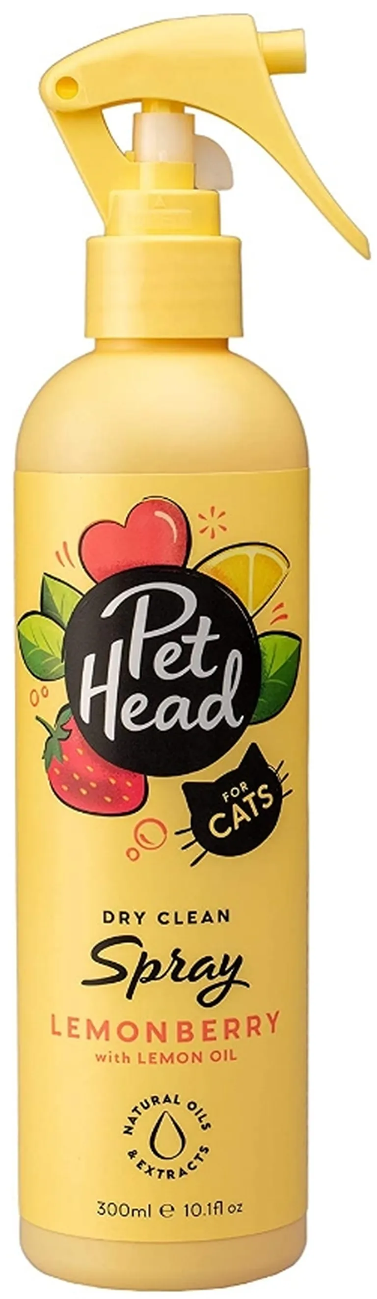Pet Head Dry Clean Spray for Cats Lemonberry with Lemon Oil Photo 1