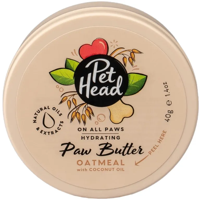 Pet Head Hydrating Paw Butter for Dogs Oatmeal with Coconut Oil Photo 1