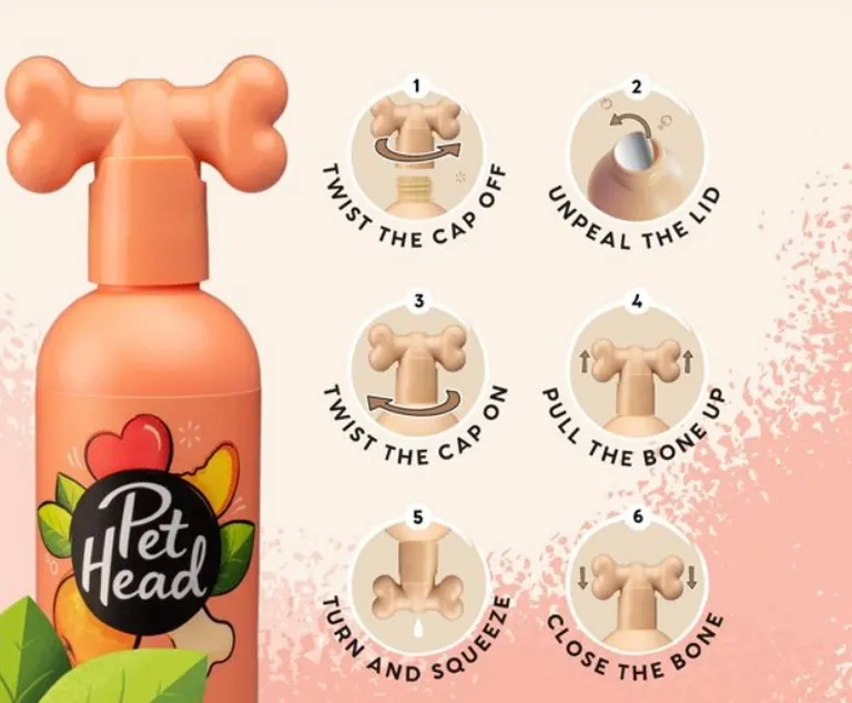 Pet Head Quick Fix 2 in 1 Shampoo for Dogs Peach with Argan Oil Photo 3