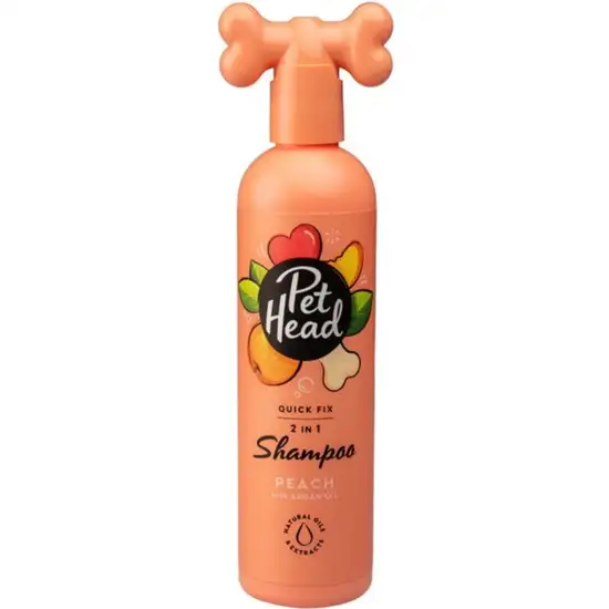 Pet Head Quick Fix 2 in 1 Shampoo for Dogs Peach with Argan Oil Photo 1