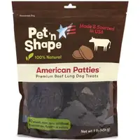 Photo of Pet 'n Shape Natural American Patties Beef Lung Dog Treats 