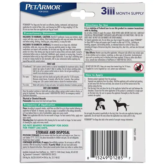 PetArmor Flea and Tick Treatment for Small Dogs (5-22 Pounds) Photo 2