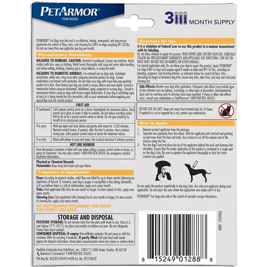 PetArmor Flea and Tick Treatment for X-Large Dogs (89-132 Pounds) Photo 3