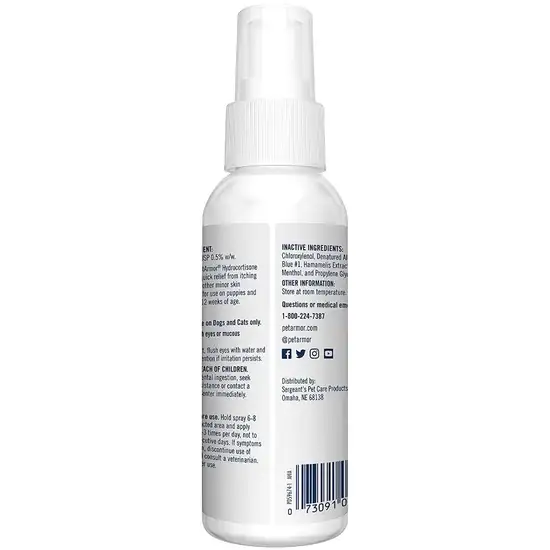 PetArmor Hydrocortisone Spray Quick Relief for Dogs and Cats Photo 2